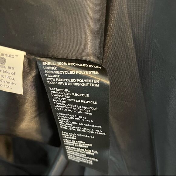 $450 Vince Camuto Onion Belted Long Puffer Coat with Hood, Black in Large, NWT - Picture 10 of 14